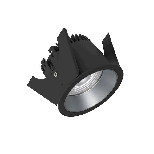 Downlight Strada 75 HV-FD 10,5W 800lm 2700K 230V 40º CRI93 cs Sort/Sølv