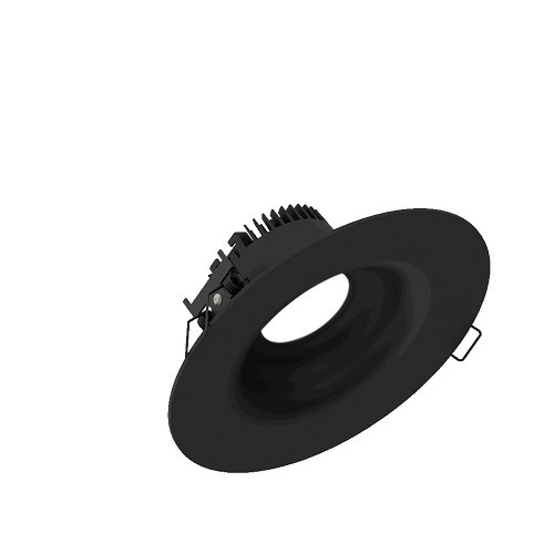 Downlight Linea 120 LV 13,8W 1150lm 2700K Cri97 80° ws Sort IP44 Illuxtron