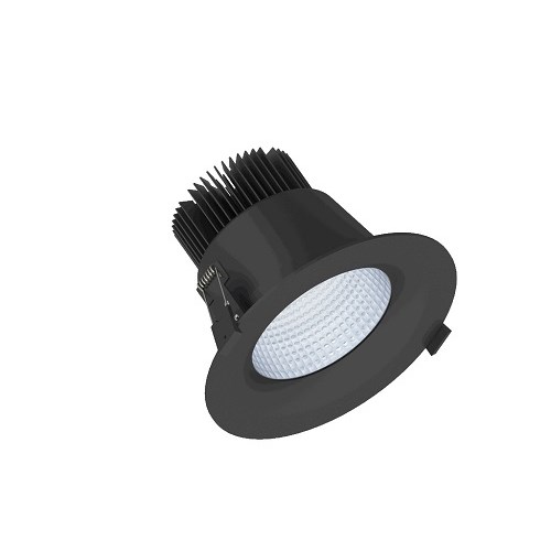 Downlight Linea DS-F 150 LV 51,2W 5550lm 3000K 45° Cri97 ws Dali Sort IP44