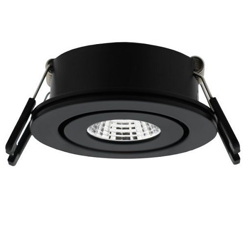 DOWNLIGHT VENICE COB 3,3W 2700K 300LM MATT SORT IP44 Klemko