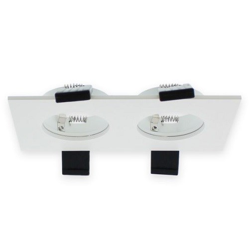 VERONA DOWNLIGHT PLATE 2 moduler 142X80MM rektang HVIT Klemko