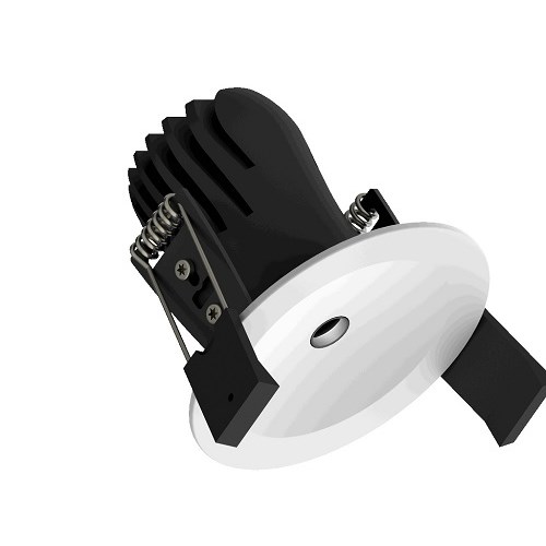 Downlight Pointer 68 fix LV 8W 550lm 2700K m/driv 60º dim ws HVIT IP44