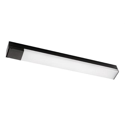 Baderomsarmatur Square 13W 1460lm 2700K m/kontakt Matt Sort Sg