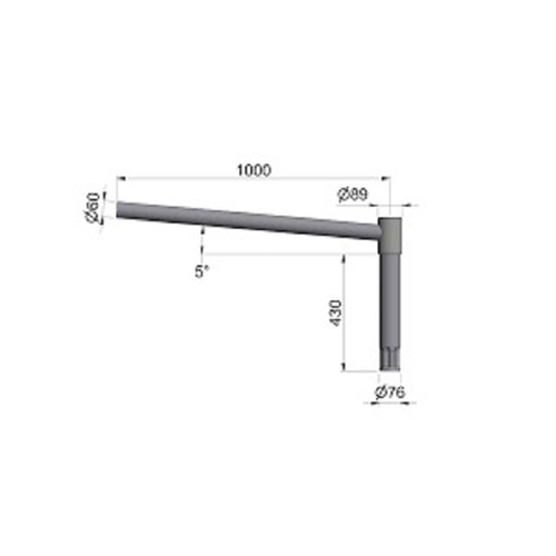 ENKEL UTLIGGER Ø60 X 1000 MM EUROSKJØT ØRSTA