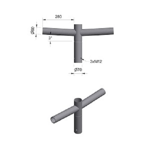 TOPPSTYKKE 2X60 FOR Ø60 ØRSTA