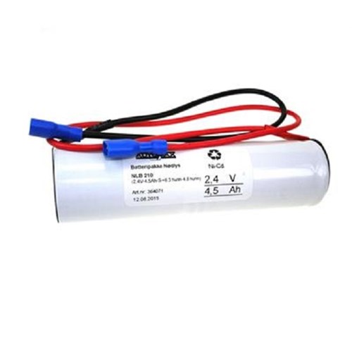 BATTERIPAKKE NLB 210 NØDLYS 2,4V-4,5Ah-S-+6,3 hunn-4,8 hunn