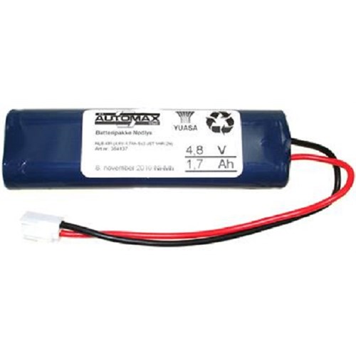 BATTERIPAKKE NLB 431 NØDLYS 4,8V 1,7Ah-Sx2-plugg 13