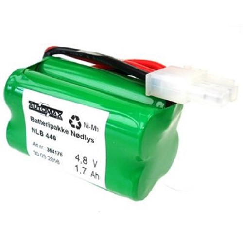 BATTERIPAKKE NLB 446 NØDLYS 4,8V1,7Ah-R2-Plugg 12