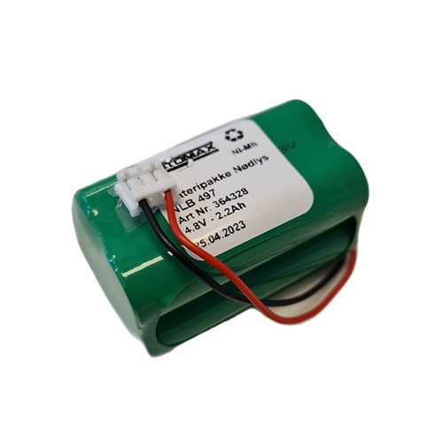 BATTERIPAKKE NØDLYS NLB 497 4,8V-2,2AH-R2-PLUGG 54