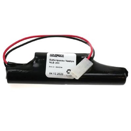 BATTERIPAKKE NØDLYS NLB 393 3,6V-1,7AH-2S-PLUGG 20