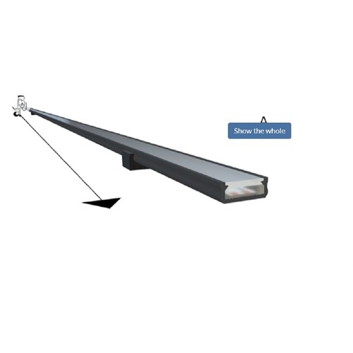 Alu Profil Sort 200cm med led tape 24V 20W 1230lm pr/meter 2700K IP68