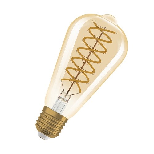 Eksteriørpære filament 1906 Edison 60 8,8W 806lm 2400K 230V E27 Gull