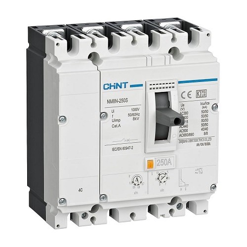 EFFEKTBRYTER Termisk vern NM8N-250S 160A 4P TM Chint