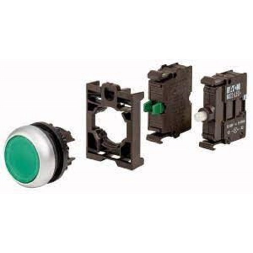 TRYKKNAPP IMPULS MED LYS 1NO GRØNN M22-DL-G-K10LED-BVP EATON