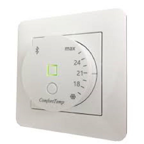 Termostat m/effektreg. gulv og internføler 840 2 pol 16A, bluetooth Hvit