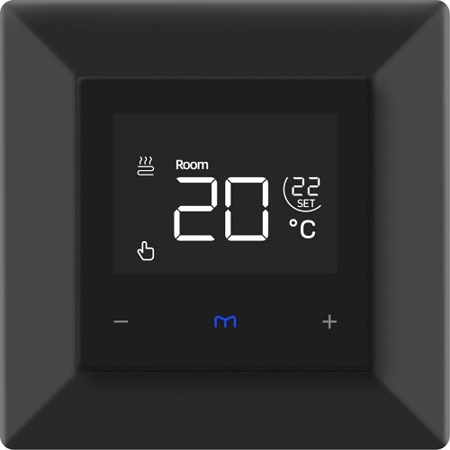 TERMOSTAT Britely Touch 16A 2p Matt Sort RH Lanse