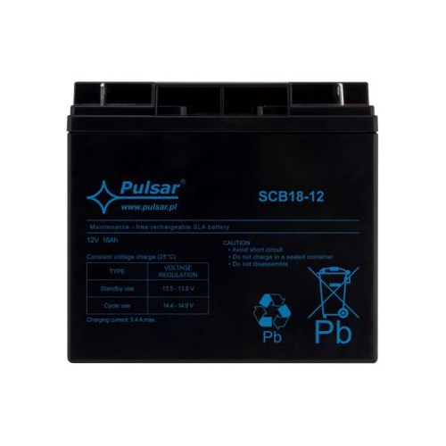 BATTERI 12VDC 18,0ah FOR ALARM SENTRALER