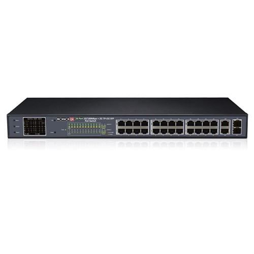 POE SWITCH 24+2 porter, 24 PoE - 370W Noby