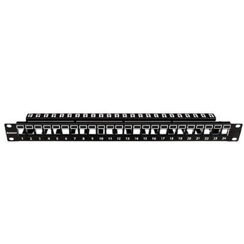 PATCHPANEL 19" 24P for keystone Cat6 tomt