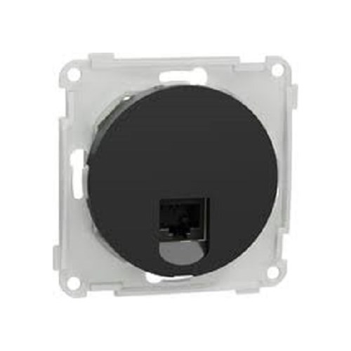 STIKKONTAKT 1x8 kat 6 UTP LSA One SORT INNFELT Elko