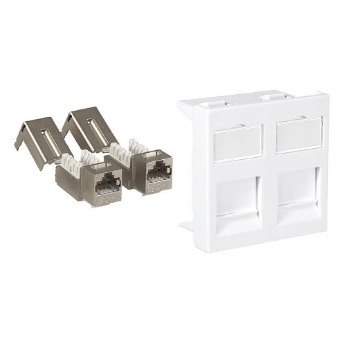Modul 45x45 2 x Cat.6A STP QuickCompact Lanse