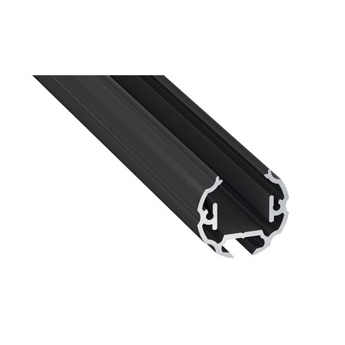 Alu Gardeobe Profil COSMO 14X25MM Sort Anodisert L= 2M for led tape