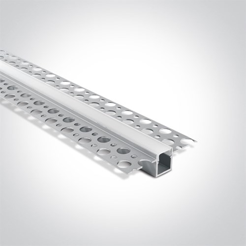 Alu Profil for innfelling i Gips 15X10MM 53mm utv Alu L= 2M for led tape 8-10mm