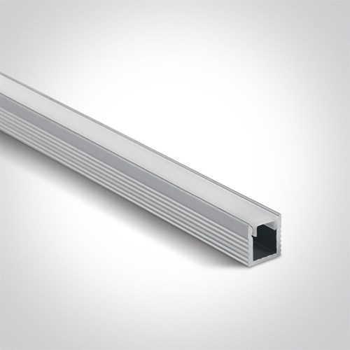 Alu Profil 8X9MM Alu L= 2M FOR LED TAPE 5mm m/lokk og ender