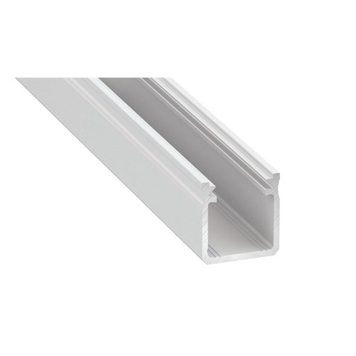 Alu Profil Y 18X17mm Hvit L=2m for led tape med/lokk og endelokk+2 klips