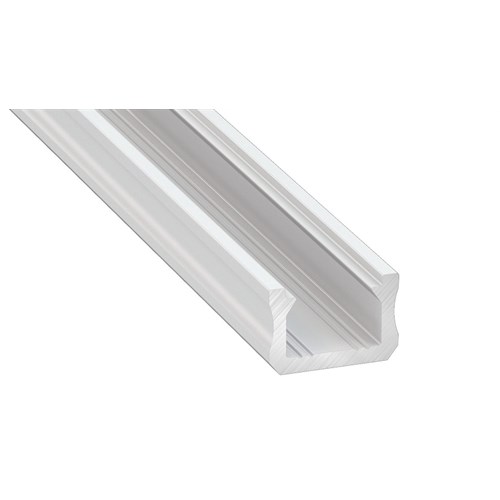 Alu Profil X 8X12mm Hvit L=2m for led tape med/lokk og endelokk+2 klips