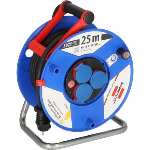 Kabeltrommel Garant ute 3G2,5MM2 25M 3 uttak IP44 Proff Brennenstuhl