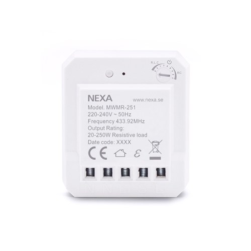 DIMMER TRÅDLØS MOTTAKER 14568 MWMR-251 LED 3-120W 230V MAX NEXA