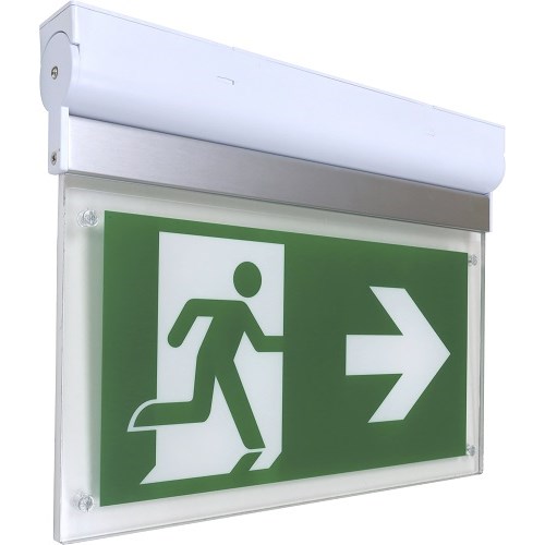 NØDLYS ARMATUR Exit sign Ecotech takmont. 3W 6000K m/piktogram