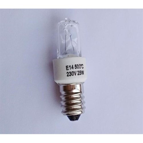 STEKOVNSLAMPE 500 KLAR 25W 240V E14 For Pyro Lyse ovn